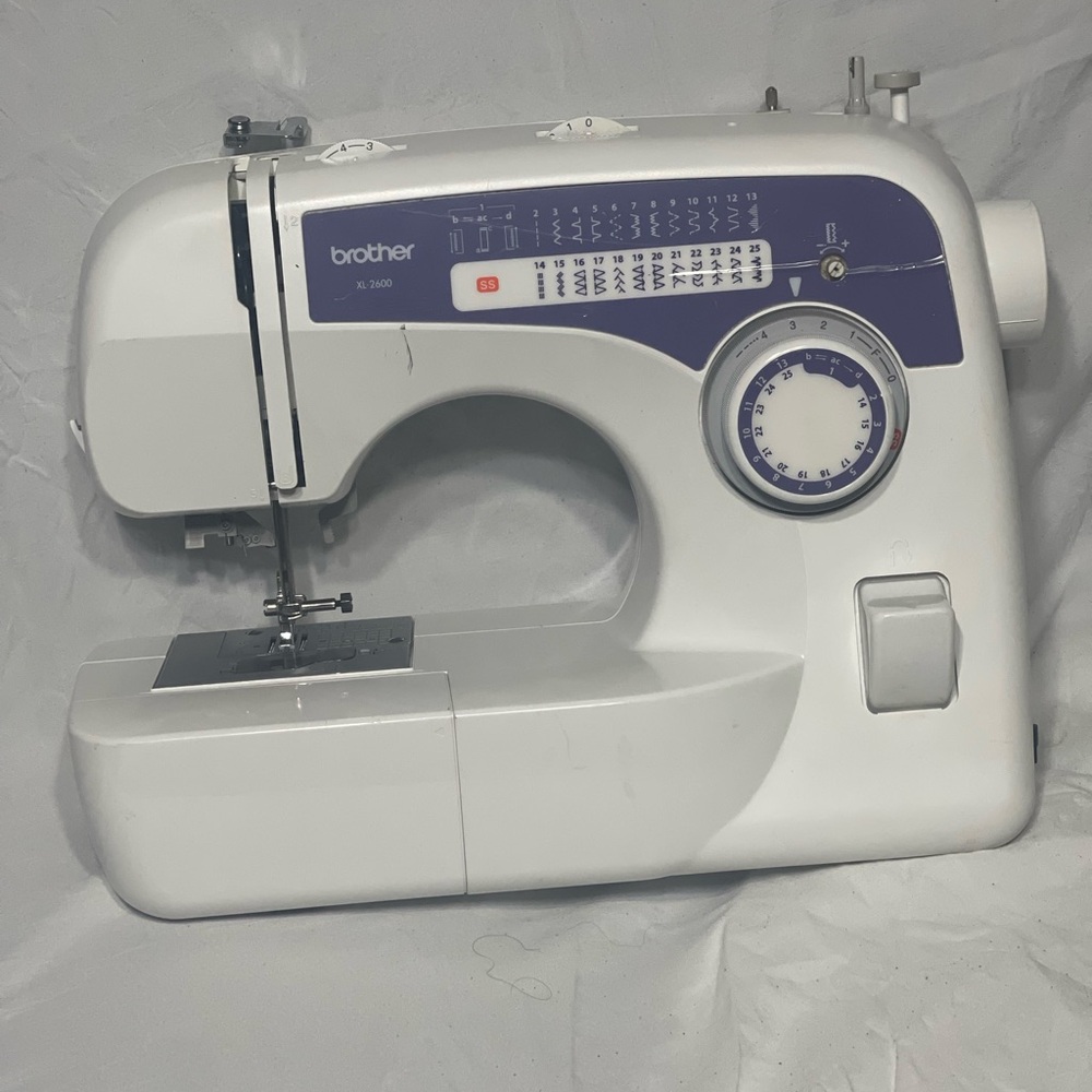 Brother Sewing Machine in White and Purple